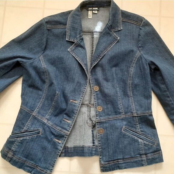 Custom St. John's Bay Rock N Roll Denim Ja… - Picture 3 of 5